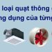 Các loại quạt hút thông gió phù hợp với không gian sống của bạn