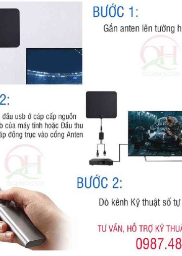 Hướng dẫn cách kết nối anten tivi trong nhà